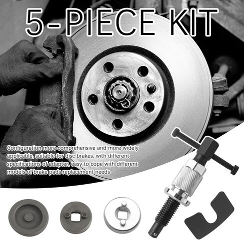 5PCS Brake Caliper Compression Tool Kit with Adapters,Heavy Duty Brake Caliper Tool for Brakes Pad Replacement,Professional Brakes Calipers Piston Compressor Tools for Cars,Trucks in Kuwait