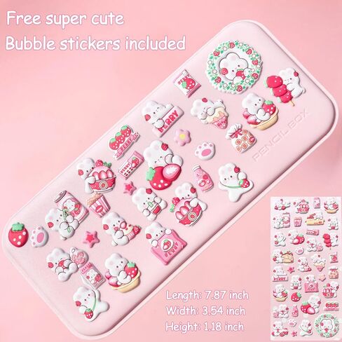 9+1 Pcs Pink Kawaii Stationery Set, Cute Cat Paw School Supplies, Japanese Style Office Student Best Gifts in Kuwait