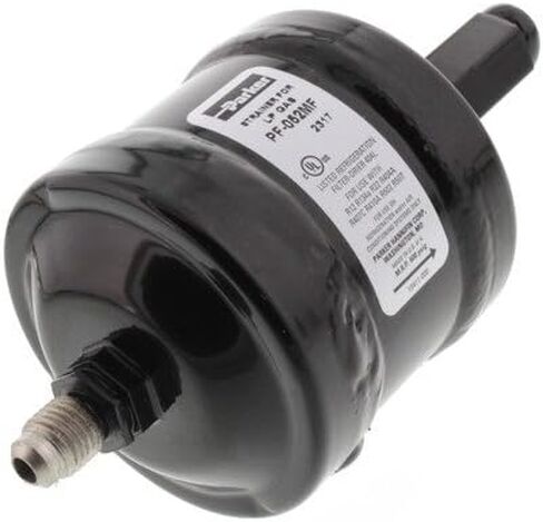 باركر هانفين 1/4 بوصة SAE ذكر × أنثى PF052MF مرشح مجفف استرداد المبردات لخدمة وإصلاح تكييف الهواء للسيارات، مجفف استقبال مدمج، أقل من 10 أقدام مكعبة فلتر ثلاجة in Kuwait
