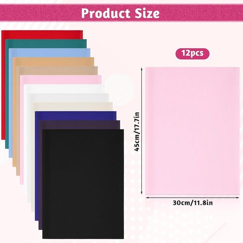 12 Pcs 12 x 18 inch Aida Cloth, Colorful 14 Count Cross Stitch Fabric, Classic Reserve Cross Stitch Aida Cloth, Pre-Cut Fabric for DIY Craft Embroidery Needlework in Kuwait