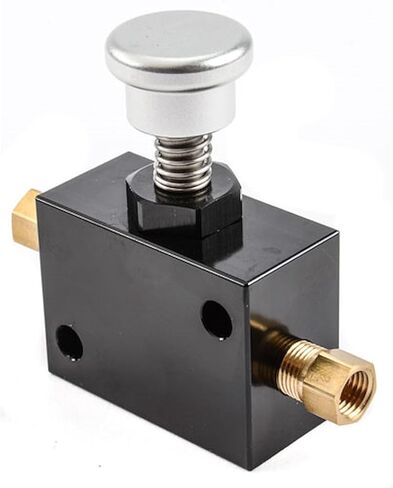 JEGS Hydraulic Brake Lock | Includes Adapter Fittings For 3/16in.Brake Line | Black Anodized Aluminum in Kuwait
