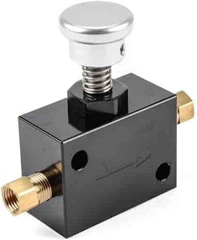 JEGS Hydraulic Brake Lock | Includes Adapter Fittings For 3/16in.Brake Line | Black Anodized Aluminum in Kuwait
