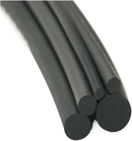 2/5/10M 1.5 2 2.5 3 4 5 6 7 8 9 10mm Solid Black Sealing Strip Oil Resistance Nitrile Rubber Round Strip(2 Meters,Diameter 2mm) in Kuwait