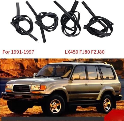 Door Glass Run Sealing Strip for LX450 Weatherstrip 68141-60010 68151-60010 68142-60011 68152-60011 in Kuwait