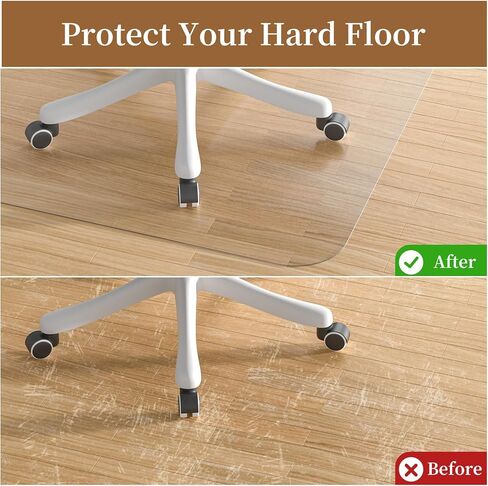 Office Chair Mat for Carpet, 36" Round Clear and Thick Carpet Chair Mats with Non-Slip Studded for Home and Office Low Pile Carpets - Not for Hardwood Floor in Kuwait