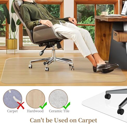 Office Chair Mat for Carpet, 36" Round Clear and Thick Carpet Chair Mats with Non-Slip Studded for Home and Office Low Pile Carpets - Not for Hardwood Floor in Kuwait