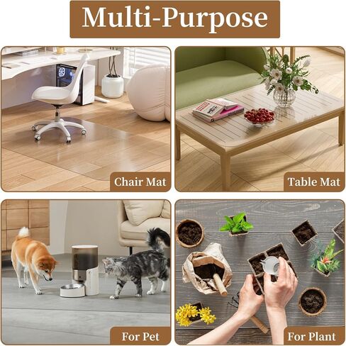 Office Chair Mat for Carpet, 36" Round Clear and Thick Carpet Chair Mats with Non-Slip Studded for Home and Office Low Pile Carpets - Not for Hardwood Floor in Kuwait