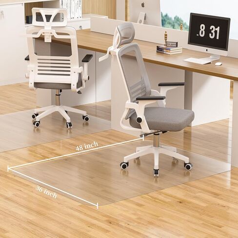 Office Chair Mat for Carpet, 36" Round Clear and Thick Carpet Chair Mats with Non-Slip Studded for Home and Office Low Pile Carpets - Not for Hardwood Floor in Kuwait