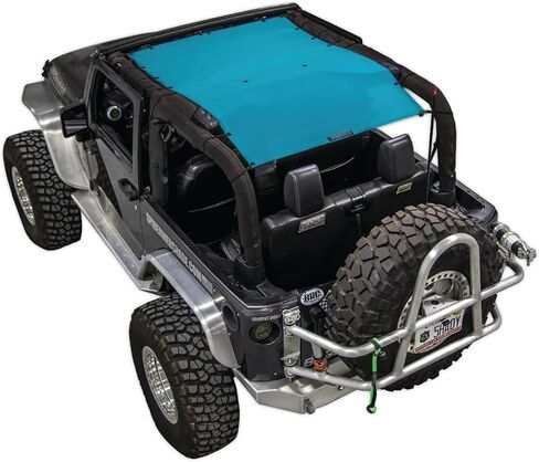 غطاء علوي من شبكة Spiderwebshade متوافق مع Jeep Wrangler jk 2 Door 2007 حتى 2018، جميع الديكورات مصنوعة في ملحق السيارة الأمريكي باللون الوردي in Kuwait