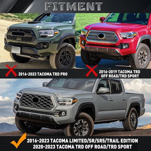 LED Fog Daytime Running Lights - for Toyota Tacoma Limited SR SR5 Trail 2016-2023 Front Bumper Fog Light DRL Turn Signal Lamp Assembly Dynamic Sequential Turn Signal IP67 Waterproof in Kuwait