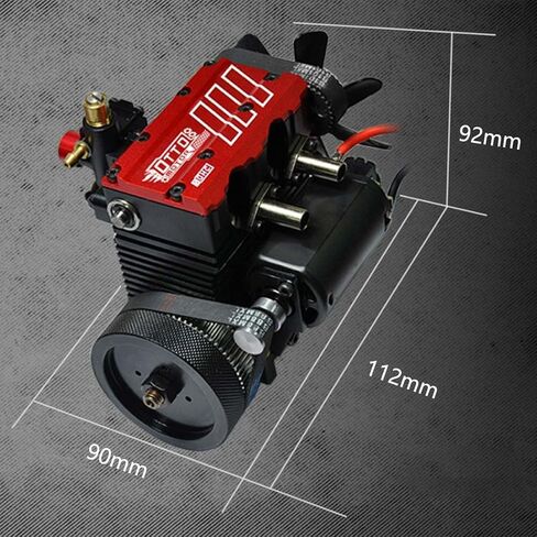 Engine ST-NF2 Mini Metal Engine Kit, Inline Double-Cylinder Four-Stroke Air-Cooled Nitro Interal Combustion Engine, F-Type Electric Plug, Fuel Tank, Oil Pipe, Ignition Power Module in Kuwait