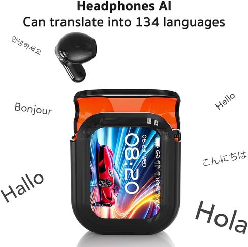 NE20 AI Translation Earbuds Real Time: 3-in-1 Translation Headphones with Touch Screen, 135 Languages, Translator Earbuds with 60H Playtime, Support Playing Music Phone Calls for Travel in Kuwait