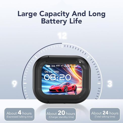 NE20 AI Translation Earbuds Real Time: 3-in-1 Translation Headphones with Touch Screen, 135 Languages, Translator Earbuds with 60H Playtime, Support Playing Music Phone Calls for Travel in Kuwait