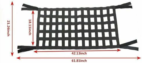 2pcs Heavy Duty Car Roof Bed Rest Mesh for Jeep for Wrangler 1987-1995 1997-1998 2000-2002 2004-2020 for Wrangler JK 2018 Upper,Front Black 2HDCRHBRCMFJW1 in Kuwait
