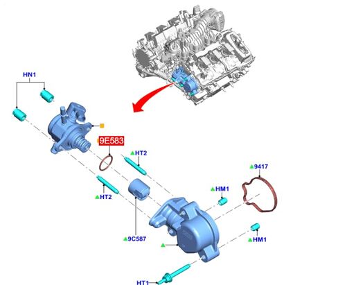 10 قطعة OR.03.10285 FKM فيتون ختم O-حلقة عدة من مضخة الوقود JT4E-9E583-AA JT4Z-9E583-A لـ FORD-C20HDEX C27PD0X DD2S لفورد USA-C30PDTX DD2X T30PD0X T27PD0X T50SDEM in Kuwait