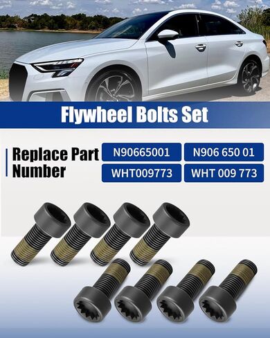 8Pcs N90665001 Flywheel Bolts Set Fit for Audi A1 A3 A4 A5 A6 Q2 Q3 Fit for VW Golf Passat Tiguan Transporter 1.8/2.0T Replace WHT009773 in Kuwait