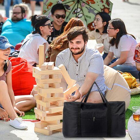 Klmnop Stacking Game Storage Bag, Portable & Waterproof Giant Tumble Tower Games Block Replacement Carry Case Holds 56 Pcs Large Tumbling Timber(Only Bag) in Kuwait