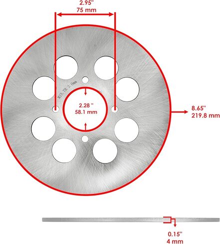 Caltric Rear Brake Disc Rotor with Brake Pads Compatible with Yamaha Banshee 350 YFZ350 2002 2003 2004 2005 2006 in Kuwait