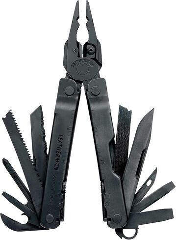 LEATHERMAN، أداة Super Tool 300 متعددة الأدوات مع قاطعات أسلاك ممتازة قابلة للاستبدال ومنشار، باللون الأسود مع غمد MOLLE in Saudi Arabia