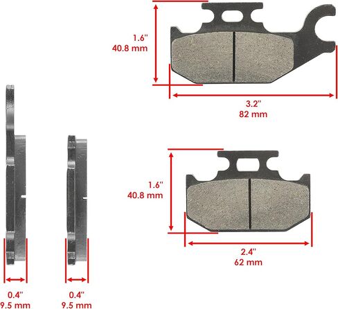Caltric Front/Rear Brake Disc Rotor and Pads compatible with Yamaha Wolverine 450 YFM450FX 2006-2010 in Kuwait