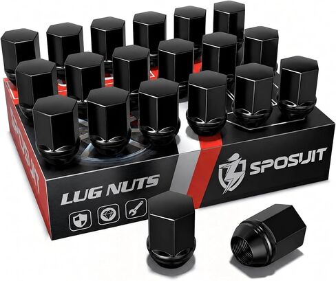 Sposuit M14x1.5 صواميل العروة - بديل لـ 2019-2024 Ram 1500 - صامولة العروة السوداء على طراز مصنع OEM (24 قطعة) in Kuwait