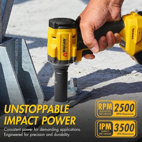 Wagan EL4500 OneVolt Cordless 3-in-1 Power Tool, 1/2 Inch Brushless Impact Wrench Kit with 280 ft-lbs Torque, 21V 3Ah Battery, Drill Bits, Screwdriver Bits and Impact Sockets for Car and Home in Kuwait