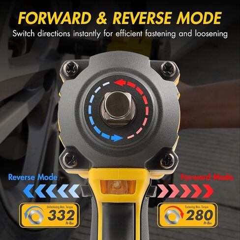 Wagan EL4500 OneVolt Cordless 3-in-1 Power Tool, 1/2 Inch Brushless Impact Wrench Kit with 280 ft-lbs Torque, 21V 3Ah Battery, Drill Bits, Screwdriver Bits and Impact Sockets for Car and Home in Kuwait