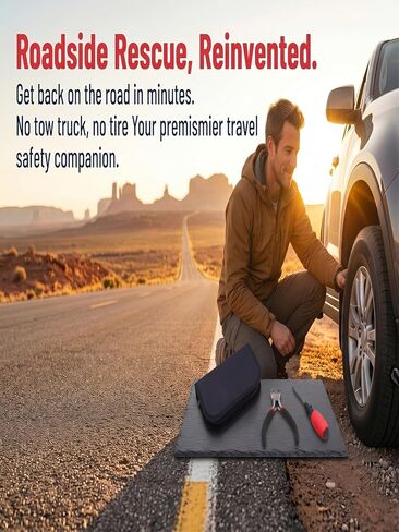 Tire Repair Rubber Nail Kit, 62 Pcs Spiral Rubber Screws for Tubeless Puncture Repair, Fast Self-Service Emergency Tool with Screwdriver and Pliers for Car, Truck, Motorcycle, ATV, SUV in Kuwait