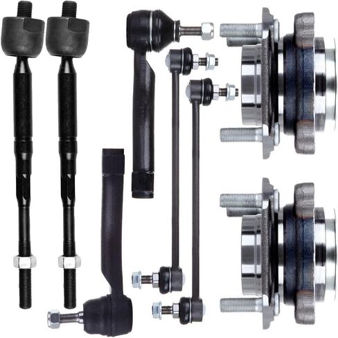 8pcs Wheel Bearing Inner & Outer Tie Rod Sway Bar Kit for Nissan for Sentra 2007-2012 in Kuwait