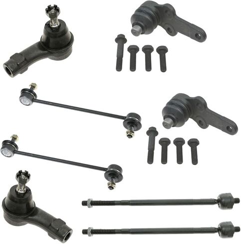 for Ford for Focus 2000-2004 Stabilizer Sway Bar Kit Left Right 8 Piece Inner Lower Ball Joints Front Outer Tie Rods 2 in Kuwait