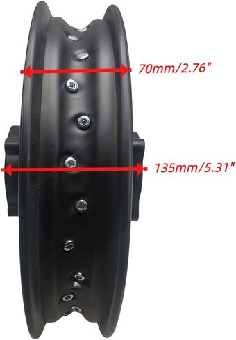 حافة عجلة Beeking مقاس 1.85 × 12 بوصة تناسب الإطار 80/100-12 (3.00-12) للدراجة الترابية 15 مم حافة العجلة الخلفية تناسب 50cc-125cc الدراجة الترابية TTR SSR CRF Apollo. in Kuwait