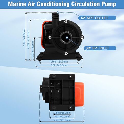 Marine Air Conditioning Circulation Pump 500 GPH, 115V Marine AC Pump, Marine Air Conditioner Magnetic Drive Raw Water Circulation Pump, 115V Submersible in Saudi Arabia