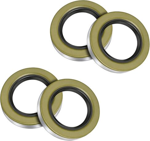 4-Pack Trailer Wheel Grease Seals, 2.25" ID x 3.376" OD Double Lip Grease Seal, Replacement for 010-036-00 01003600 22333TB, Compatible with 5200-7000lb Trailer Axles in Kuwait