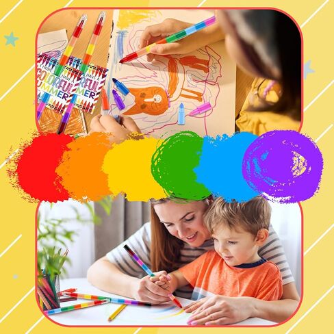30 Set End of School Year Student Gifts Bulk 12 Colors Stacking Crayons Stackable Buildable Crayons DIY Rainbow Pencil Coloring Drawing Sketching Art Painting Craft Supplies for Classroom Office Schoo in Kuwait
