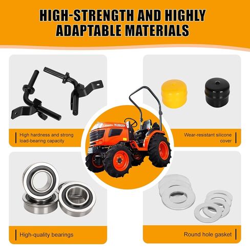 GY20047 GY20048 Front Wheel Bushing to Bearing Conversion Kit & Axle Steering Spindles Kit for John Deere L100 L105 L107 L108 L110 L111 L118 L120 L130 G110 Scotts L1742 L2048 | for Sabre Scotts Sabo in Kuwait