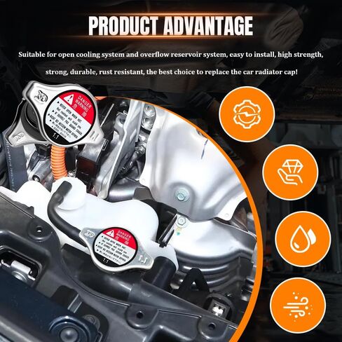 غطاء الرادياتير، غطاء مبرد المحرك المضاد للحرارة متوافق مع 1994-2006 Honda Accord 1992-2005 Civic 1997-2005 CRV 1995-2007 Odyssey 2003-2008 Pilot، Repalces OEM# 19045-PAA-A01 19045-RAA-003 in Kuwait