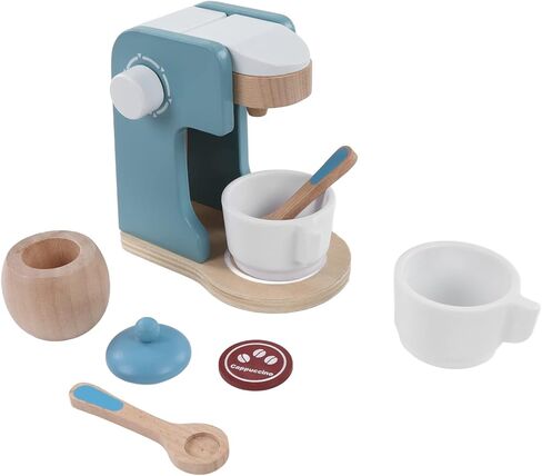 GLOGLOW Nan Wooden Coffee Maker Toy, Solid Wood Coffee Maker Set for Kids, Kitchen Accessories, 5.2 X 3.3 X 5. in School Supplies in Kuwait