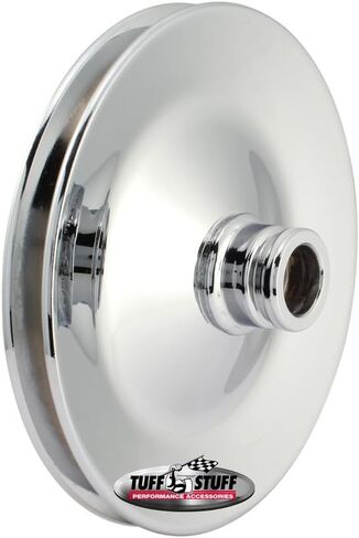 Tuff Stuff Performance 8485A بكرة مضخة التوجيه الكهربائية؛ أخدود على شكل حرف V واحد؛ تناسب جميع مضخات Tuff Stuff Saginaw التي تتطلب بكرة ضغط؛ مطلي بالكروم؛ in Kuwait