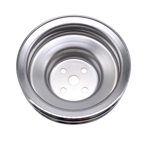 بكرة مضخة مياه 5-3/4 بوصة من الفولاذ الكرومي 2-Groove متوافقة مع محركات Ford SBF 260 289 302 350 351W V8 ذات كتلة صغيرة 1965-1969 in Kuwait