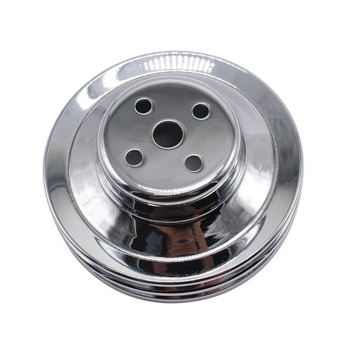 بكرة مضخة مياه 5-3/4 بوصة من الفولاذ الكرومي 2-Groove متوافقة مع محركات Ford SBF 260 289 302 350 351W V8 ذات كتلة صغيرة 1965-1969 in Kuwait