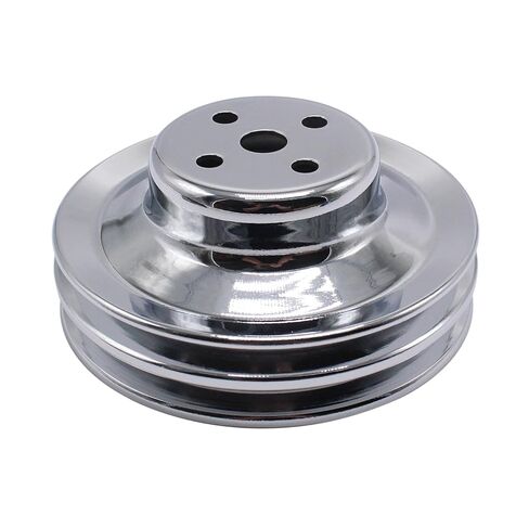 بكرة مضخة مياه 5-3/4 بوصة من الفولاذ الكرومي 2-Groove متوافقة مع محركات Ford SBF 260 289 302 350 351W V8 ذات كتلة صغيرة 1965-1969 in Kuwait