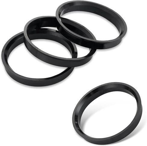 4 PCS Hub Centric Rings, 2.87" OD 2.36" ID Plastic Hub Adapter Center Ring, Fit 60.1mm Vehicle Hubs and 73.1mm Wheel Centerbore, Compatible with Tacoma Rav4 Lexus (Black) in Kuwait