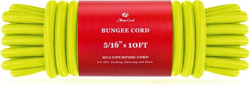 سلك بنجي من Abma Cord بطول 1/8 بوصة × 50 قدم، حبل مطاطي مرن بنسبة 100% للقماش المشمع والمقطورة وحقيبة الظهر وعمود الخيمة وقوارب الكاياك - أسود in Kuwait