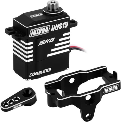 INJORA INJS15 Waterproof Coreless Servo with Mount & Horn for 1/18 TRX4M Upgrade in Kuwait