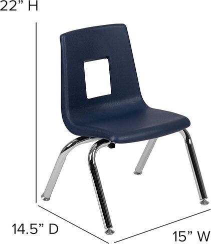 كرسي المدرسة BizChair Navy Student Stack - 12 بوصة in Kuwait