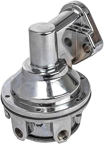 JEGS Mechanical Fuel Pump | 80 GPH / 303 LPH | 1/4in. NPT Ports | 5.7 to 8 PSI | Chrome Finish | For Gasoline Only in Kuwait