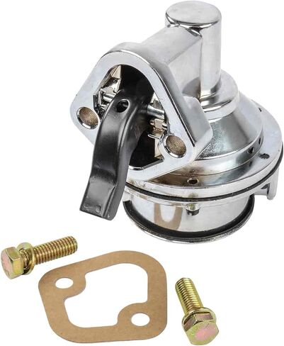 JEGS Mechanical Fuel Pump | 80 GPH / 303 LPH | 1/4in. NPT Ports | 5.7 to 8 PSI | Chrome Finish | For Gasoline Only in Kuwait