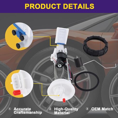 2204945 Fuel Pump Assembly Compatible with 2013-2017 Polaris Ranger 800 500 570 INTL EFI Replace 2204402 2521198 2521091 HFP-A3963 in Kuwait