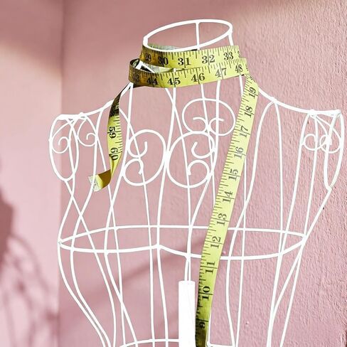 عارضة أزياء سلكية أنيقة، شكل فستان معدني بارتفاع قابل للتعديل للعرض، جذع ديكور أبيض لمتجر الملابس in Kuwait