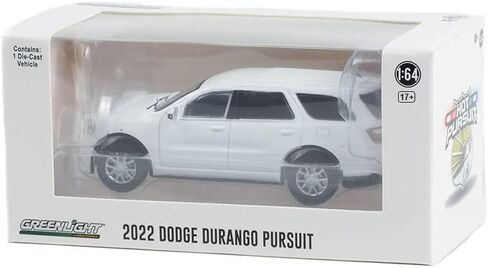 Greenlight 43003-N Hot Pursuit - 2022 دودج دورانجو بيرسوت بوليس - أبيض بمقياس 1:64 دييكاست in Kuwait